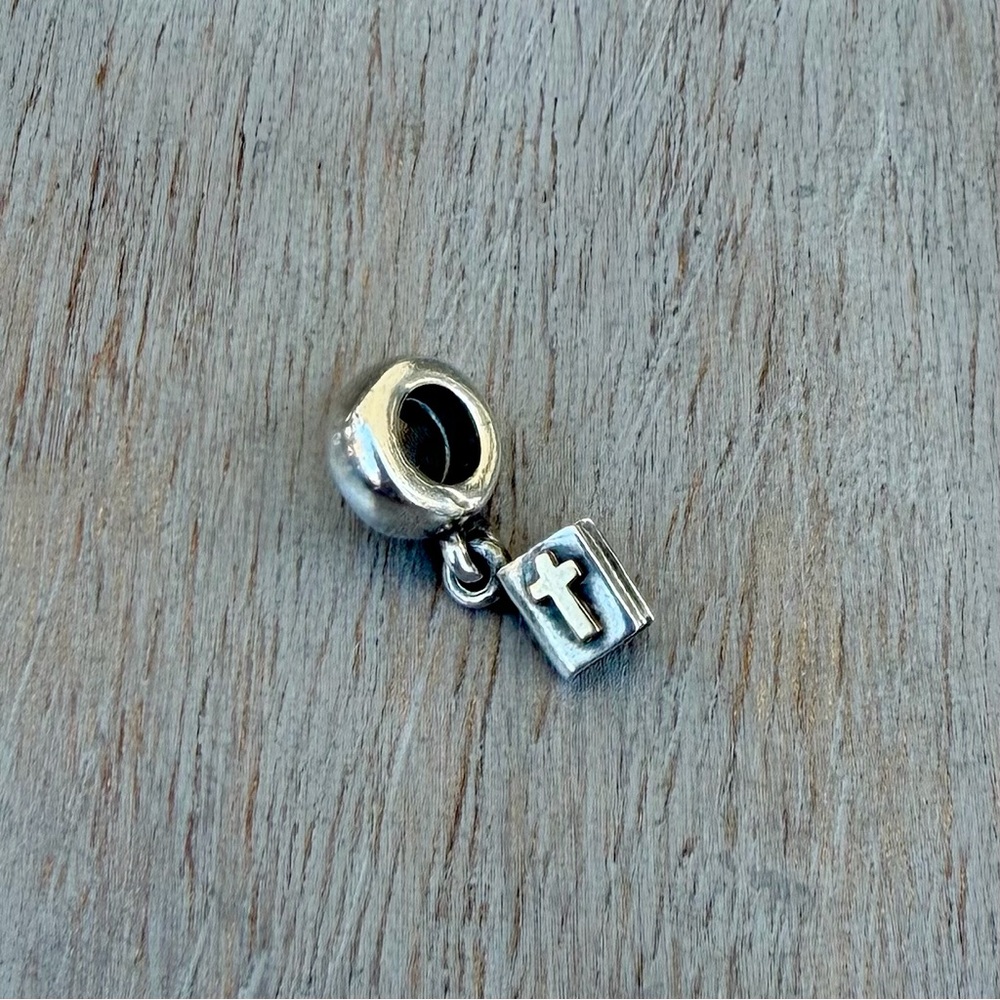 Pandora Sterling Silver Two-Tone Bible Charm
